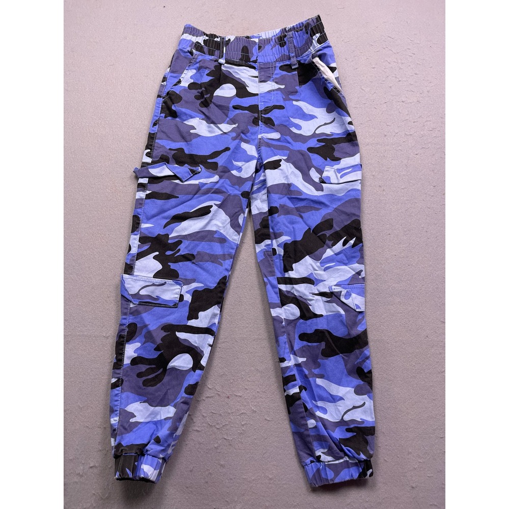 V.I.P. Cargo Pants Cotton Blend Blue Camo 5/27 Womens